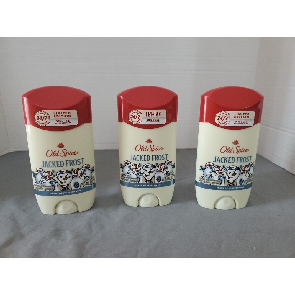 3 Pk Old Spice Limited Edition Jack Frost Solid Deodorant 2.6oz Ea Exp: 5/27
